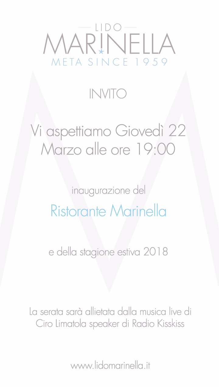 Inaugurazione Ristorante Lido Marinella Meta